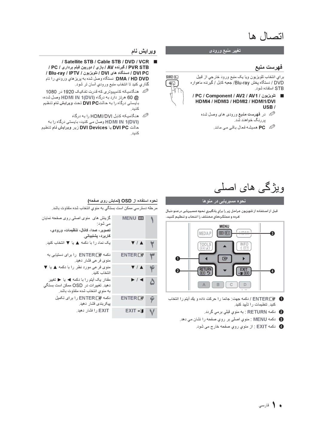 Samsung UA37C5000QRXZN, UA46C5000QRXUM, UA40C5000QRXSV مان شیاریو, عبنم تسرهف, یدورو عبنم رییغت, اهونم رد یبایریسم هوحن 