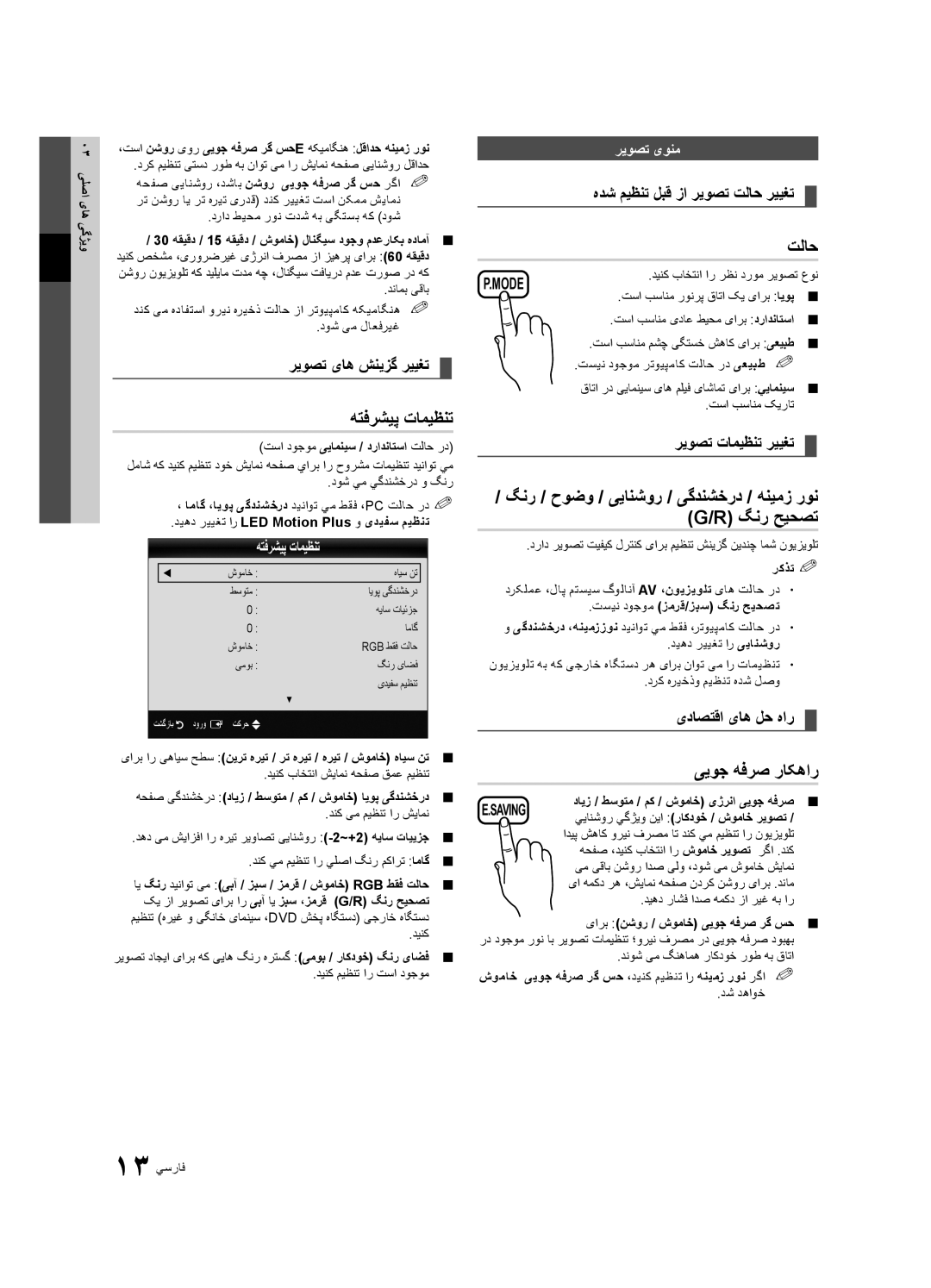 Samsung UA46C5000QRXSJ هتفرشیپ تامیظنت, تلاح, گنر / حوضو / ییانشور / یگدنشخرد / هنیمز رون G/R گنر حیحصت, ییوج هفرص راکهار 