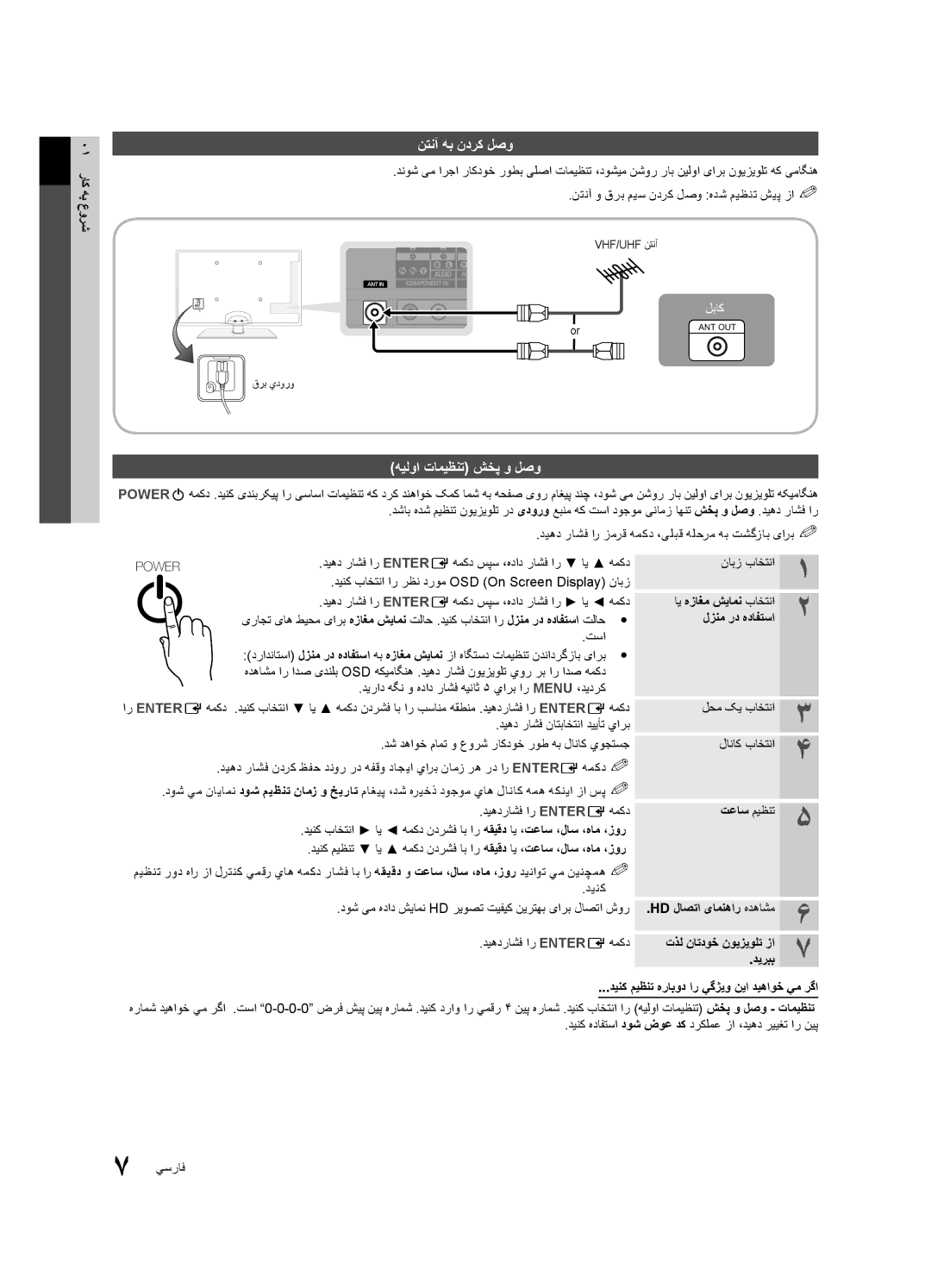 Samsung UA32C5000QRXTW, UA46C5000QRXUM نتنآ هب ندرک لصو, هیلوا تامیظنت شخپ و لصو, ای هزاغم شیامن باختنا لزنم رد هدافتسا 