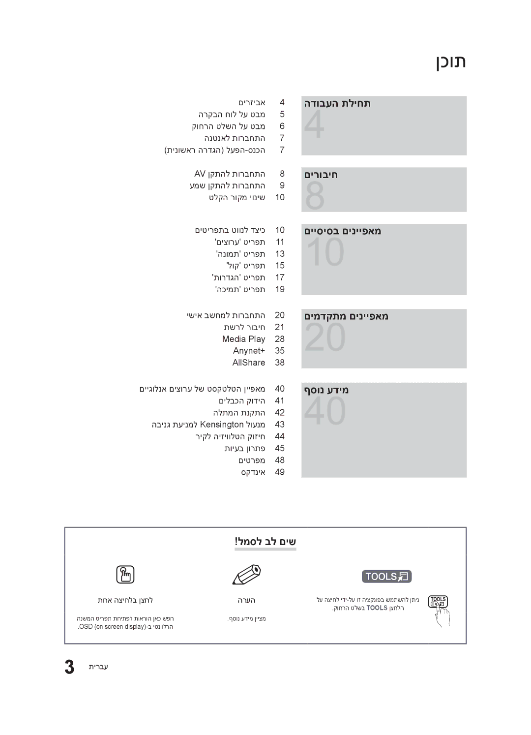 Samsung UA46C6200URXSQ, UA55C6200URXSQ הדובעה תליחת םירוביח םייסיסב םינייפאמ, םימדקתמ‏ םינייפאמ ףסונ‏ עדימ למסל בל םיש 