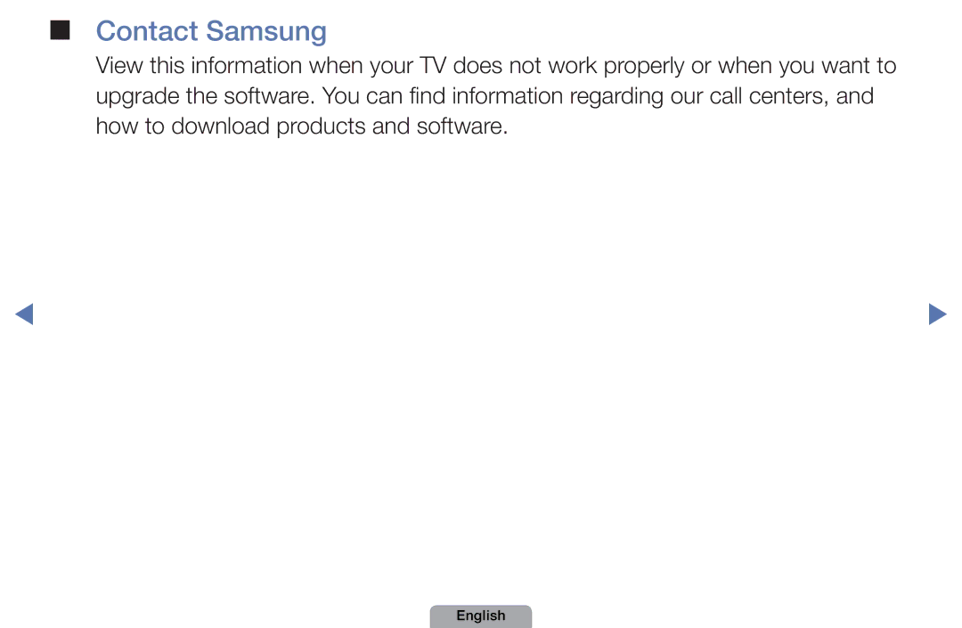 Samsung UA46D5000PMXSQ manual Contact Samsung 