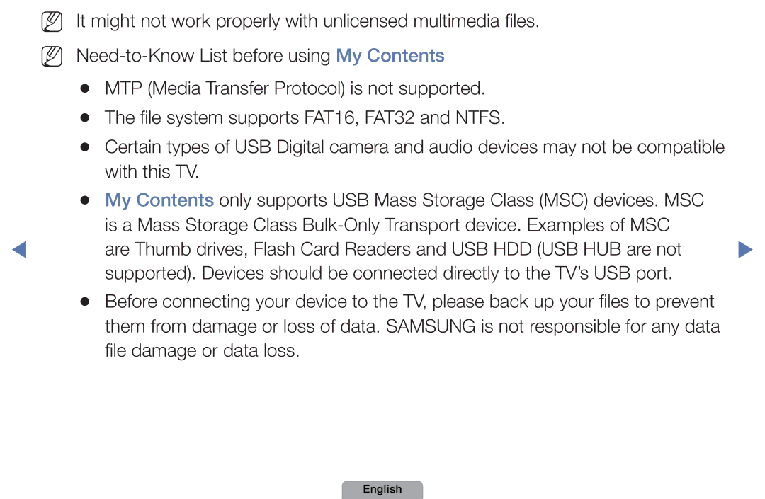 Samsung UA46D5000PMXSQ manual English 