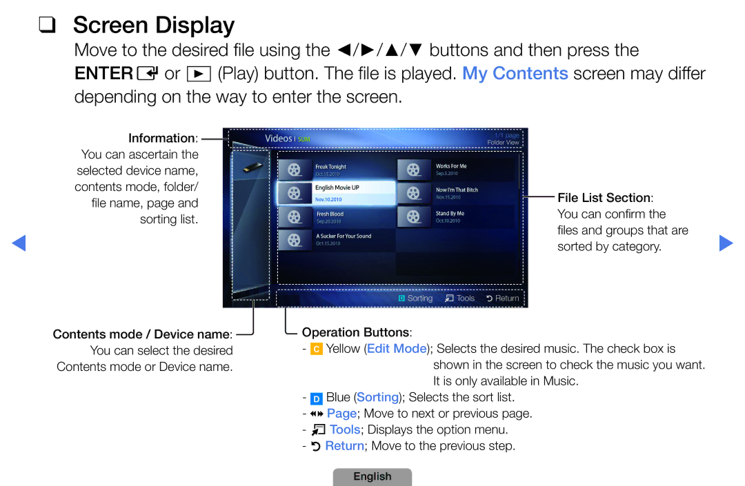 Samsung UA46D5000PMXSQ manual Screen Display 