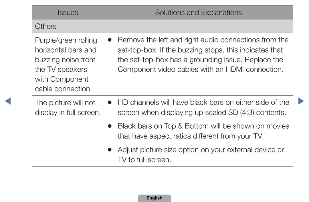 Samsung UA46D5000PMXSQ manual Screen when displaying up scaled SD 43 contents 