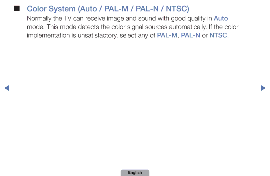 Samsung UA46D5000PMXSQ manual Color System Auto / PAL-M / PAL-N / Ntsc 