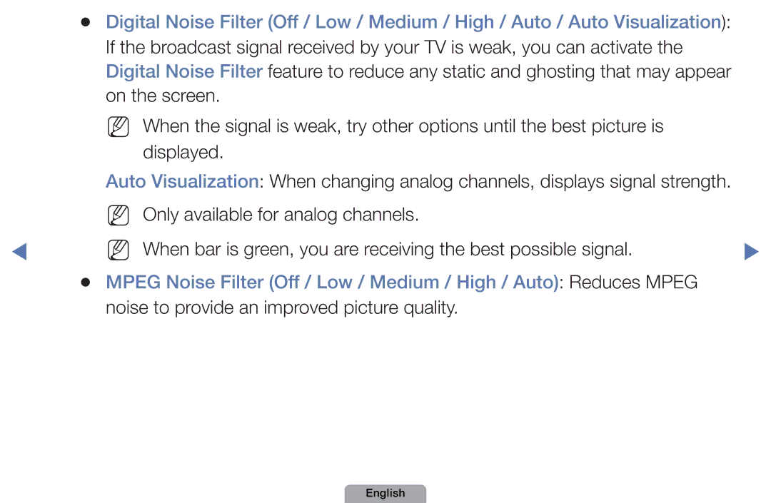 Samsung UA46D5000PMXSQ manual Noise to provide an improved picture quality 