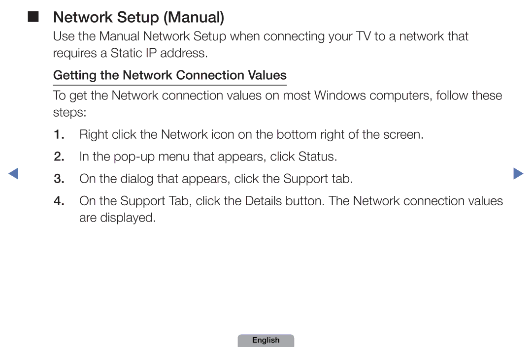 Samsung UA46D5000PMXSQ manual Network Setup Manual 