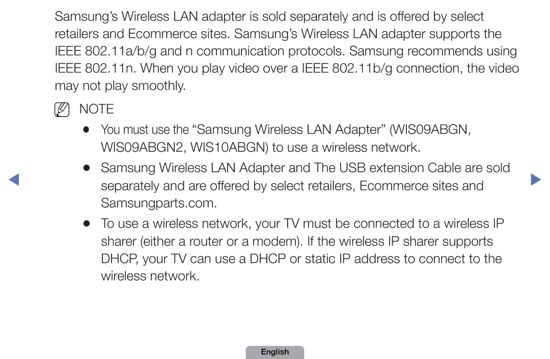 Samsung UA46D5000PMXSQ manual NN Note 