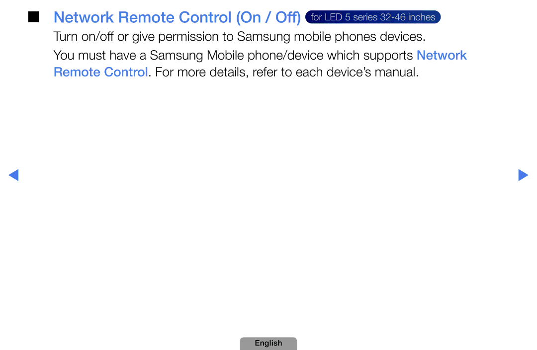 Samsung UA46D5000PMXSQ manual English 