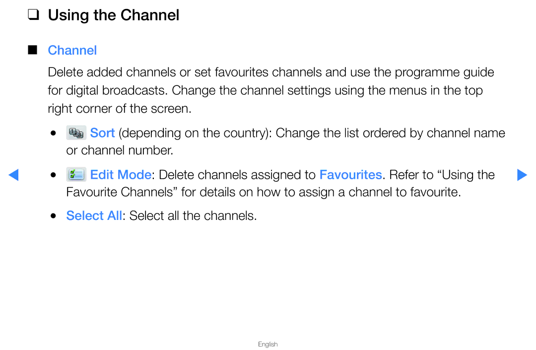 Samsung UA46D5500RMXSQ, UA40D5500RMXSQ manual Using the Channel 