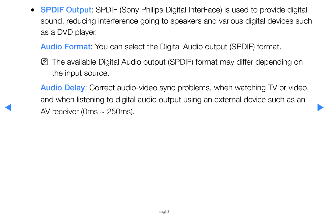 Samsung UA46D5500RMXSQ, UA40D5500RMXSQ manual Input source, AV receiver 0ms ~ 250ms 