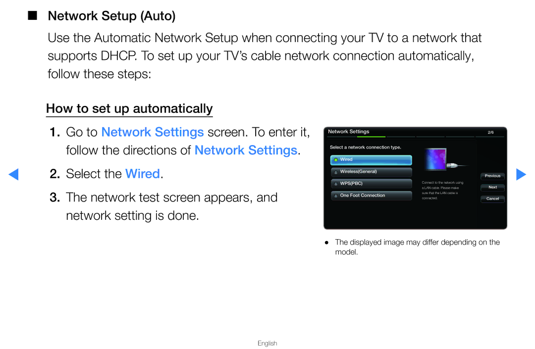 Samsung UA46D5500RMXSQ, UA40D5500RMXSQ manual Network Settings 