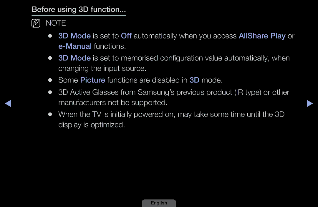 Samsung UA46EH6030MXSQ, UA32EH4003MXSQ, UA40EH6030MXSQ, UA39EH5003MXSQ manual Before using 3D function, Manualfunctions, When 