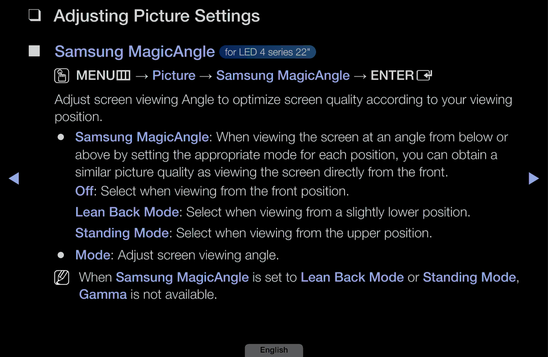 Samsung UA40EH6030MXSQ, UA46EH6030MXSQ, UA32EH4003MXSQ, UA39EH5003MXSQ manual Adjusting Picture Settings 