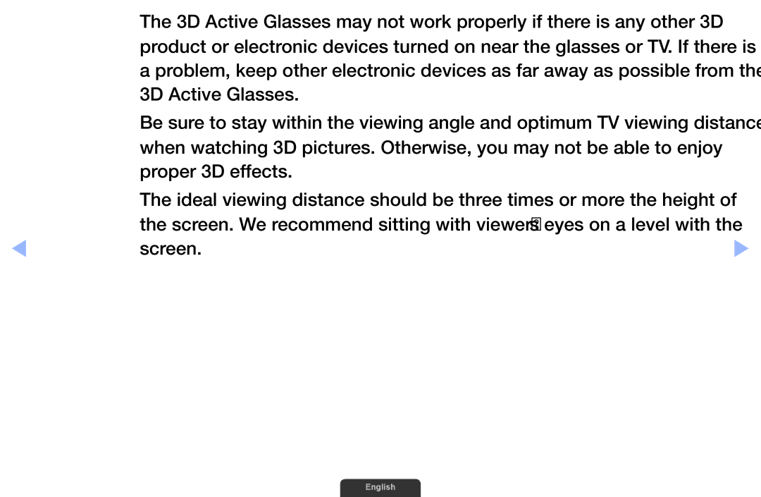 Samsung UA46EH6030RXZN, UA46EH6030RXSK, UA40EH6030RXSK, UA40EH6030RXSJ, UA40EH6030RXZN manual 3D Active Glasses, Screen 