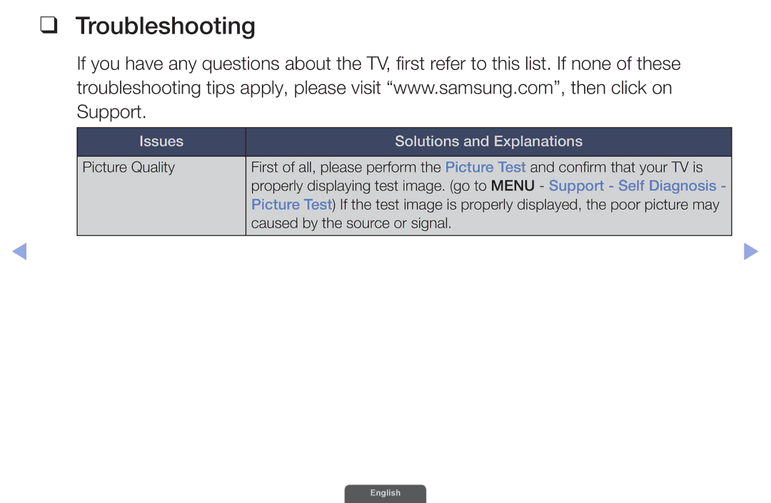 Samsung UA40EH6030RXSJ, UA46EH6030RXSK, UA40EH6030RXSK, UA40EH6030RXZN, UA46EH6030RXZN, UA55EH6030RXUM manual Troubleshooting 