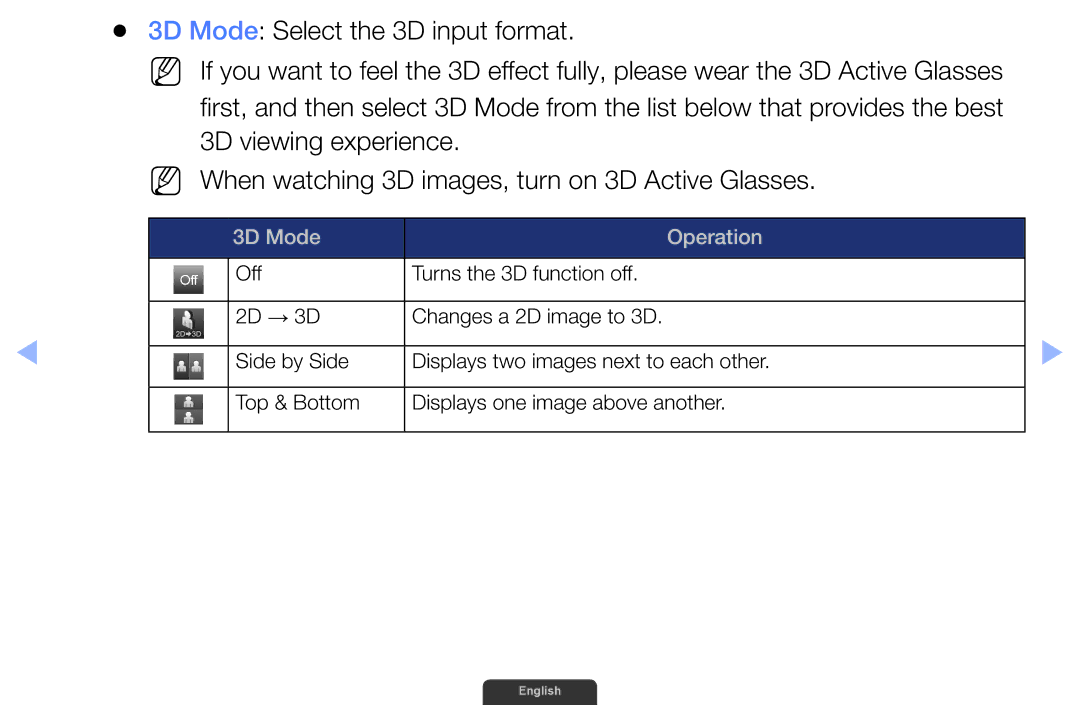 Samsung UA40EH6030RXXV, UA46EH6030RXSK manual 3D Mode Select the 3D input format, First, and then, 3D viewing experience 