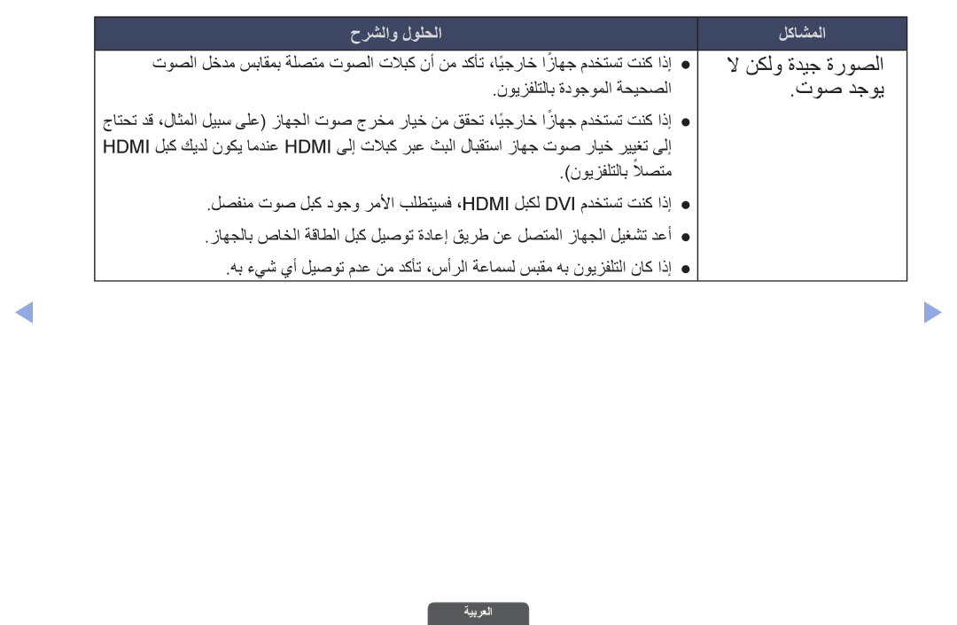 Samsung UA46EH6030RXZN, UA46EH6030RXSK, UA40EH6030RXSK, UA40EH6030RXSJ, UA40EH6030RXZN manual توص دجوي, لا نكلو ةديج ةروصلا 