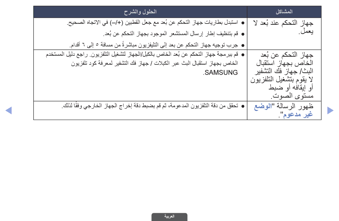 Samsung UA46EH6030RXUM, UA46EH6030RXSK, UA40EH6030RXSK, UA40EH6030RXSJ, UA40EH6030RXZN, UA46EH6030RXZN manual موعدم ريغ 