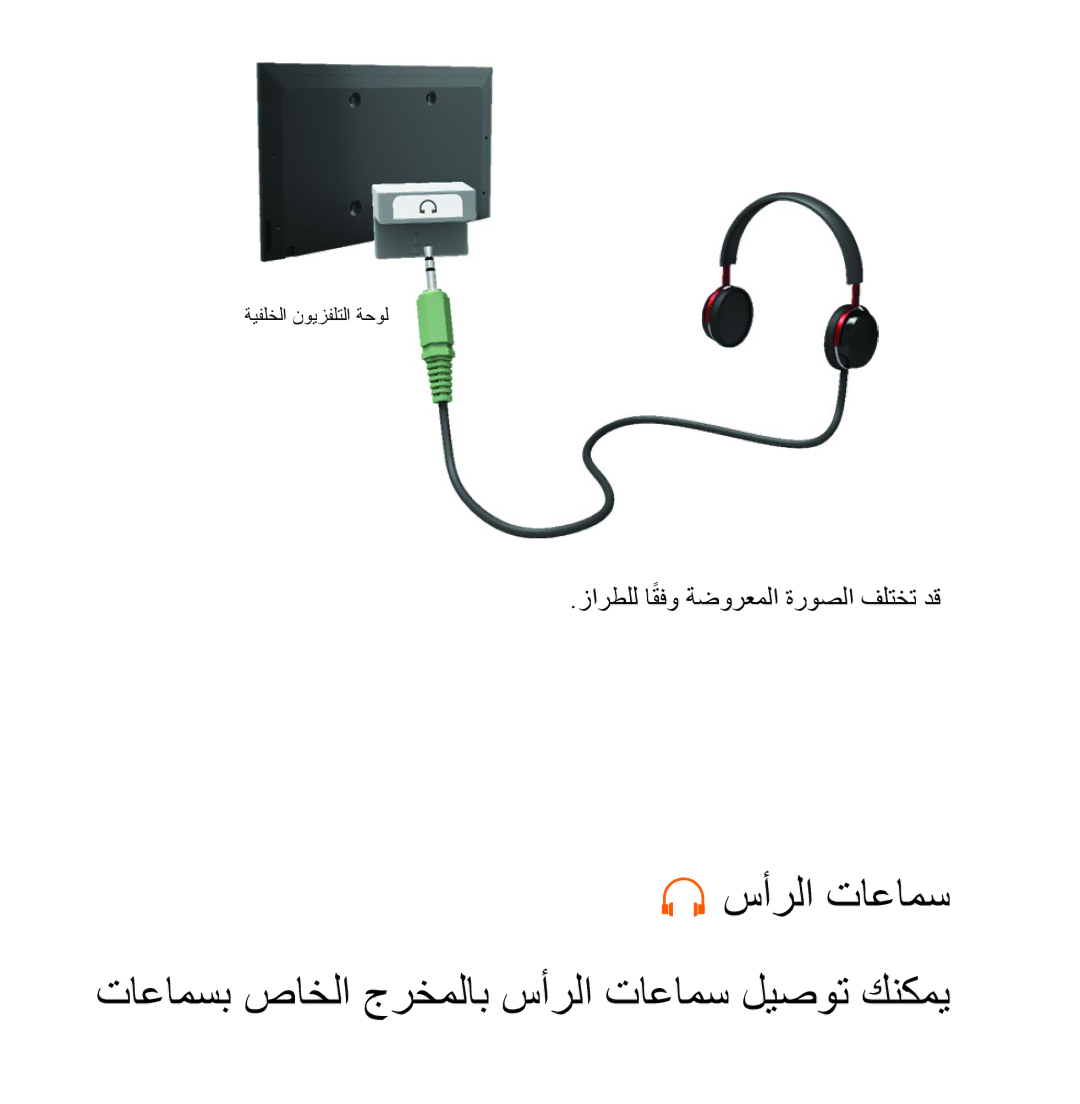 Samsung UA46EH5300WXSH, UA46ES5600WXSH, UA40ES5600WXSH manual سأرلا تاعامس تاعامسب صاخلا جرخملاب سأرلا تاعامس ليصوت كنكمي 