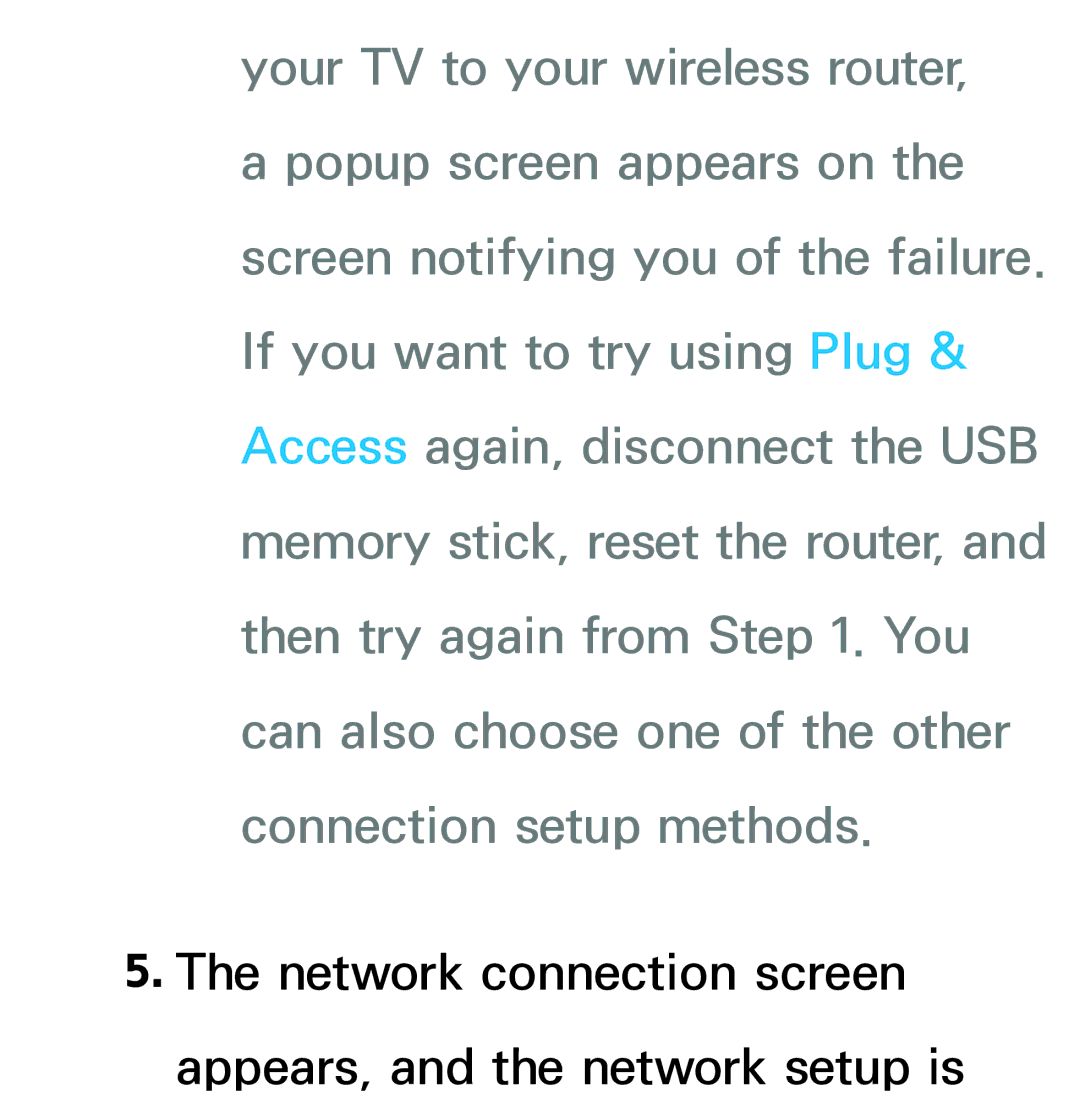 Samsung UA55ES7500MXSQ, UA46ES6900MXSQ, UA55ES6800MXXY manual Network connection screen appears, and the network setup is 