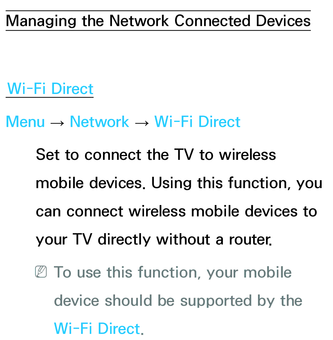 Samsung UA46ES5600MXSQ, UA46ES6900MXSQ, UA55ES6800MXXY, UA40ES5500MXXY, UA55ES6600MXXY Managing the Network Connected Devices 