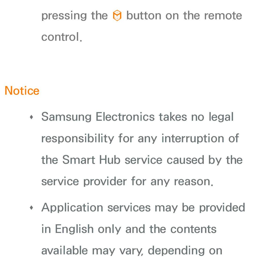 Samsung UA50ES5600MXSQ, UA46ES6900MXSQ, UA55ES6800MXXY, UA40ES5500MXXY manual Pressing the button on the remote control 