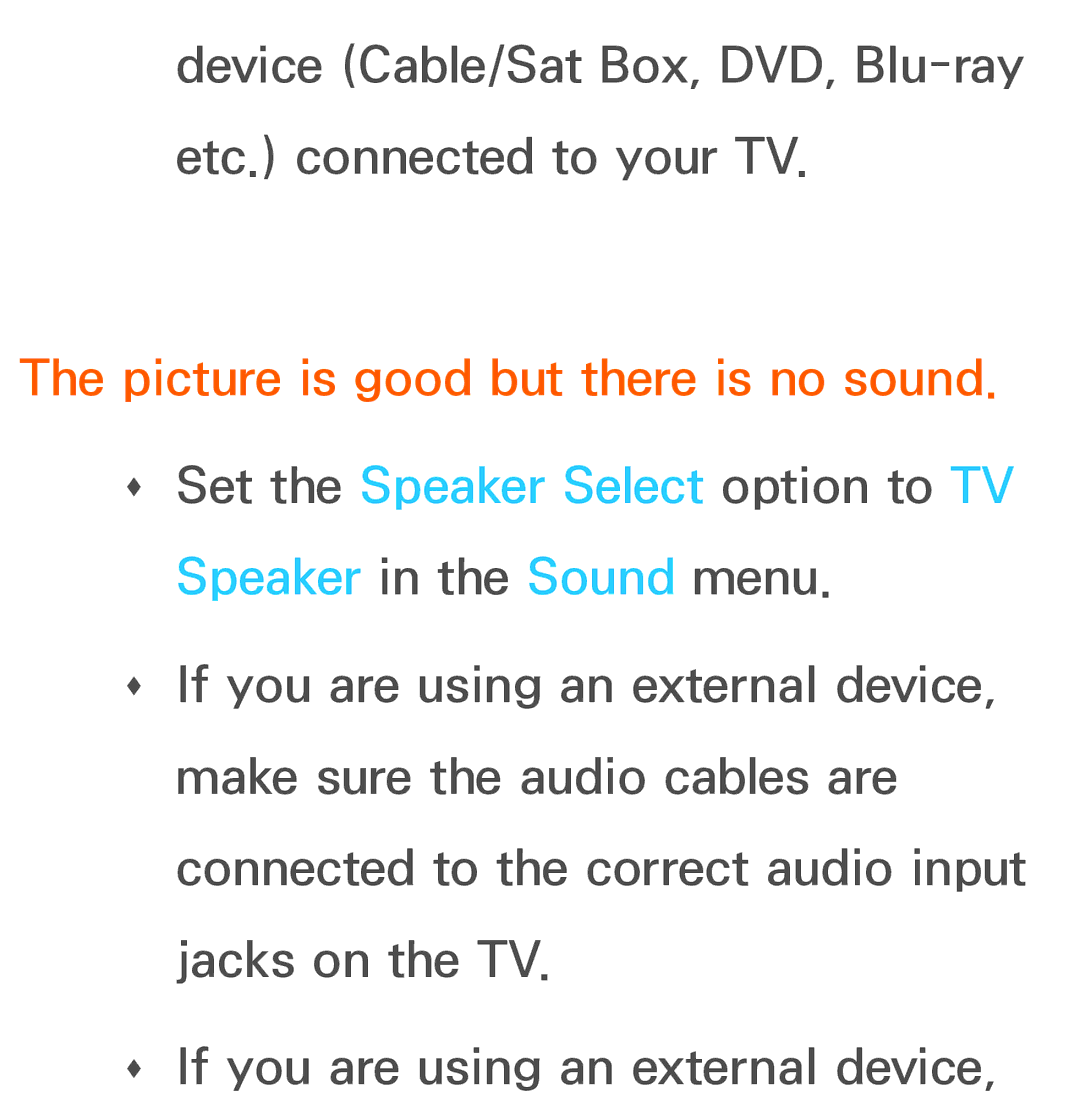 Samsung UA40ES5500MXXY, UA46ES6900MXSQ, UA55ES6800MXXY, UA55ES6600MXXY, UA32ES5600MXSQ manual Speaker in the Sound menu 