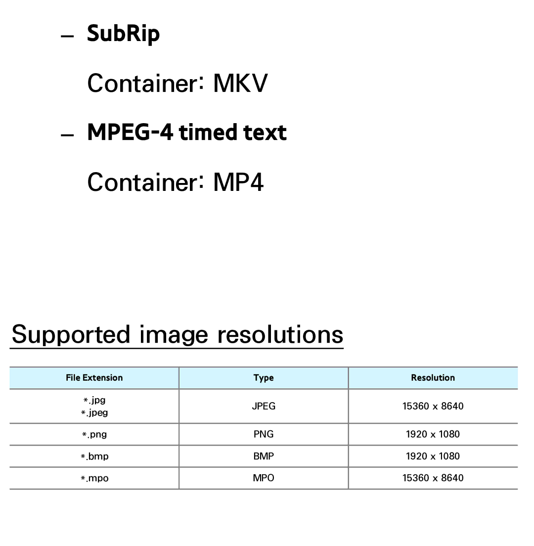 Samsung UA50ES5600MXSQ, UA46ES6900MXSQ, UA55ES6800MXXY, UA40ES5500MXXY, UA55ES6600MXXY, UA32ES5600MXSQ, UA40ES5600MXSQ SubRip 