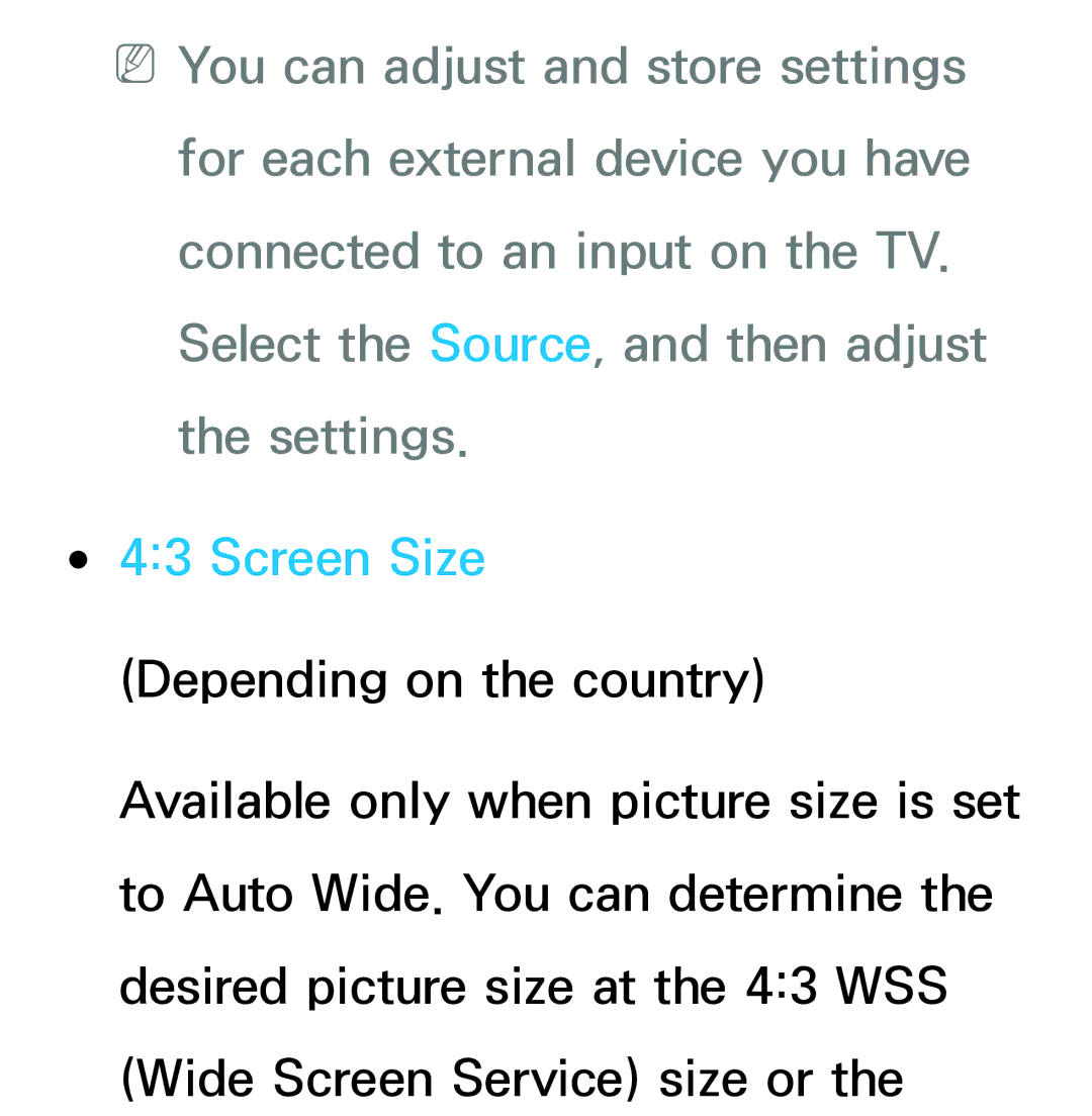 Samsung UA46ES7500MXSQ, UA46ES6900MXSQ, UA55ES6800MXXY, UA40ES5500MXXY, UA55ES6600MXXY, UA32ES5600MXSQ manual Screen Size 