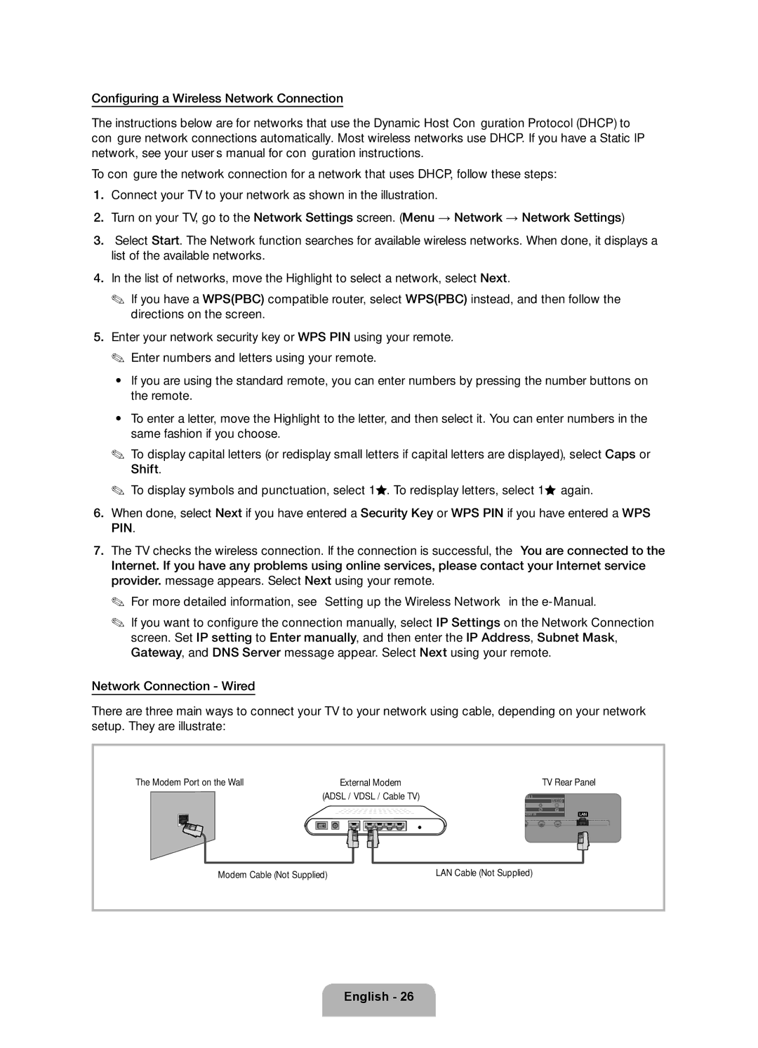 Samsung UA55ES8000RXTW, UA46ES8000RXSK, UA65ES8000RXZN, UA55ES8000RXSK, UA55ES8000RXZN, UA46ES8000RXUM Modem Port on the Wall 