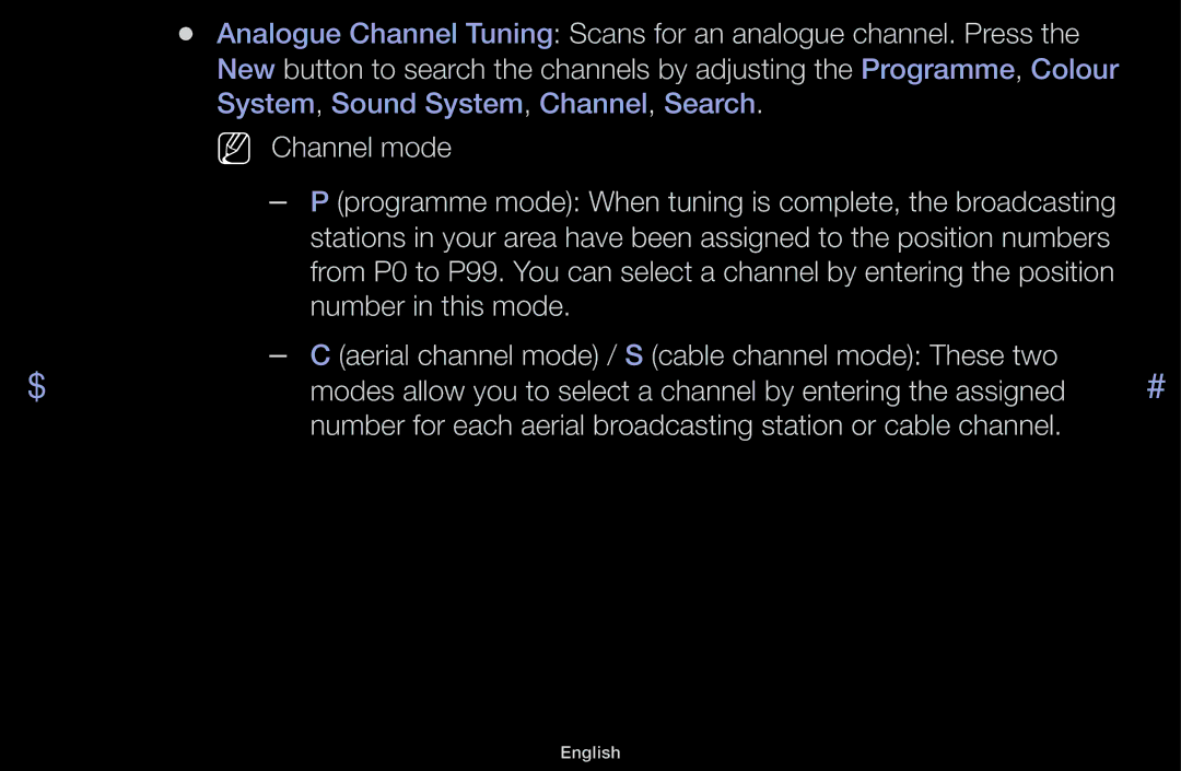 Samsung UA46F5000AMXXS manual English 