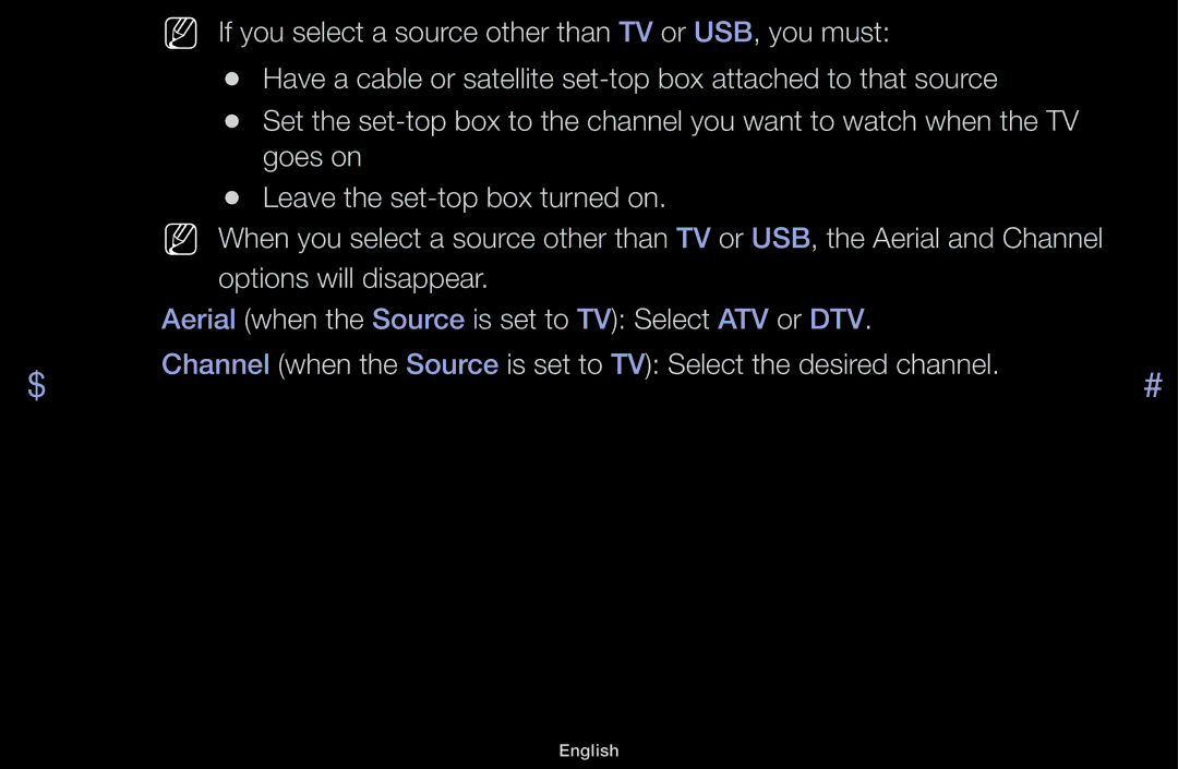 Samsung UA46F5000AMXXS manual English 