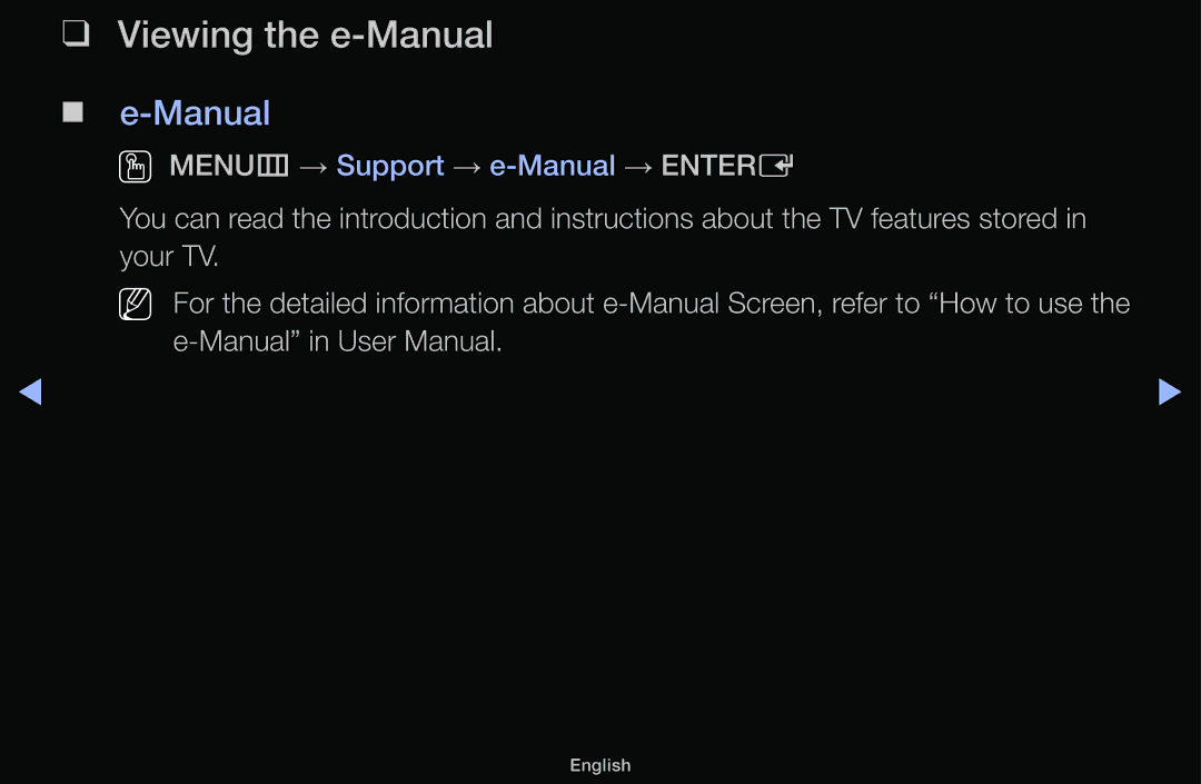 Samsung UA46F5000AMXXS manual Viewing the e-Manual 