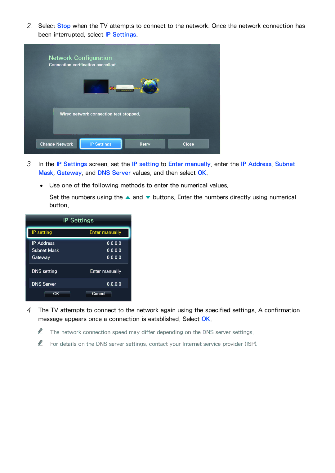 Samsung UA48H4203ARXZN, UA46H6203ARXZN, UA46H5303ARXUM, UA40H5303ARXUM, UA32H4303ARXEG, UA48H4203ARXEG Network Configuration 