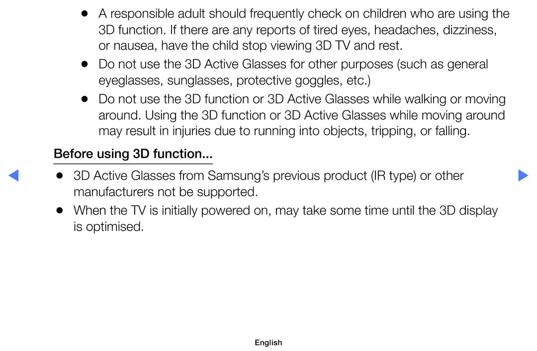 Samsung UA32H4100AKXLY, UA48H4200AWXMV, UA40H4200AWXSQ, UA40H4200AWXMV manual Before using 3D function 