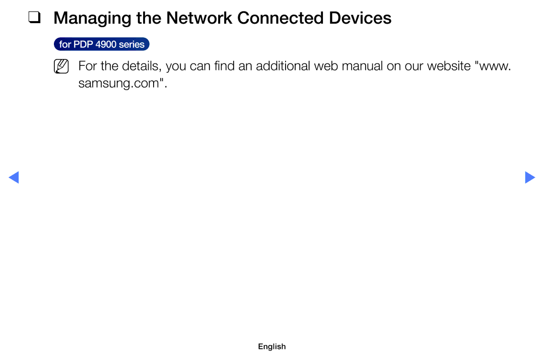 Samsung UA32H4100AKXLY, UA48H4200AWXMV, UA40H4200AWXSQ, UA40H4200AWXMV manual Managing the Network Connected Devices 