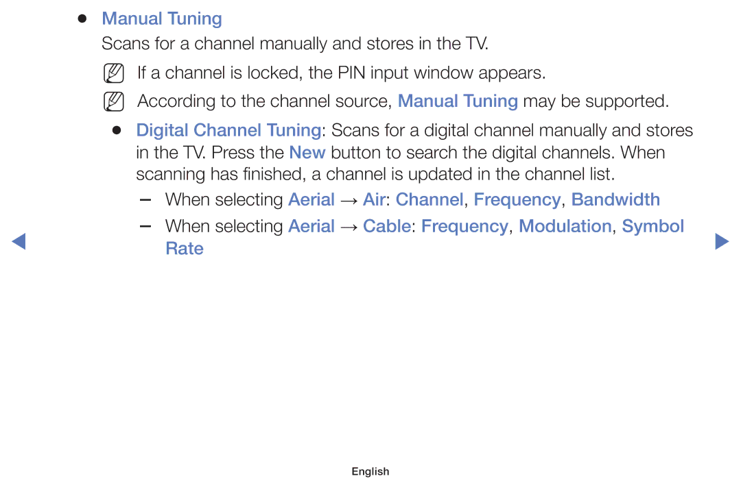 Samsung UA32H4100AKXLY, UA48H4200AWXMV, UA40H4200AWXSQ, UA40H4200AWXMV manual Manual Tuning 