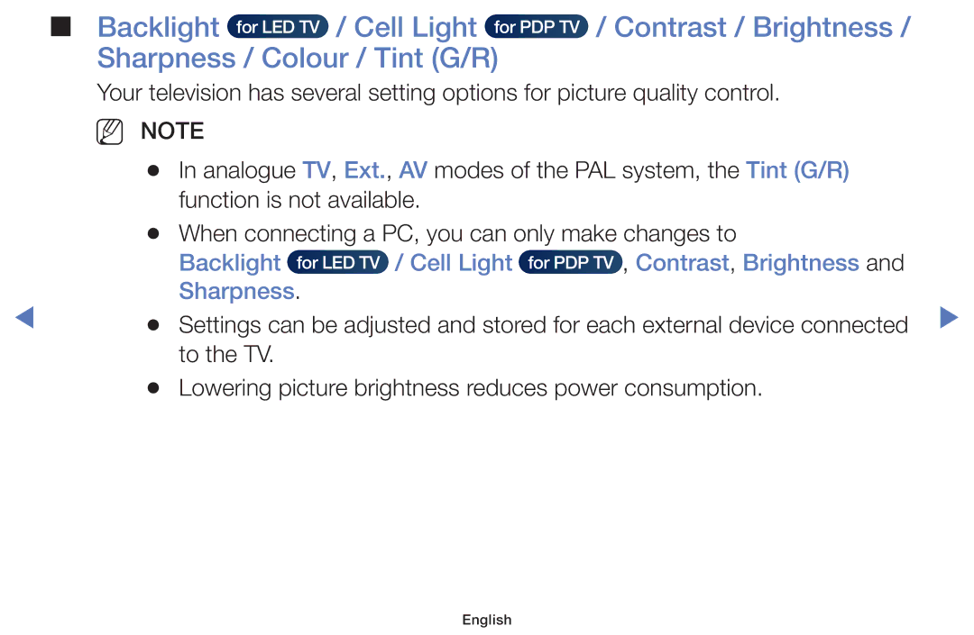 Samsung UA48H4200AWXMV, UA40H4200AWXSQ, UA40H4200AWXMV, UA32H4100AKXLY Backlight Cell Light Contrast, Brightness, Sharpness 