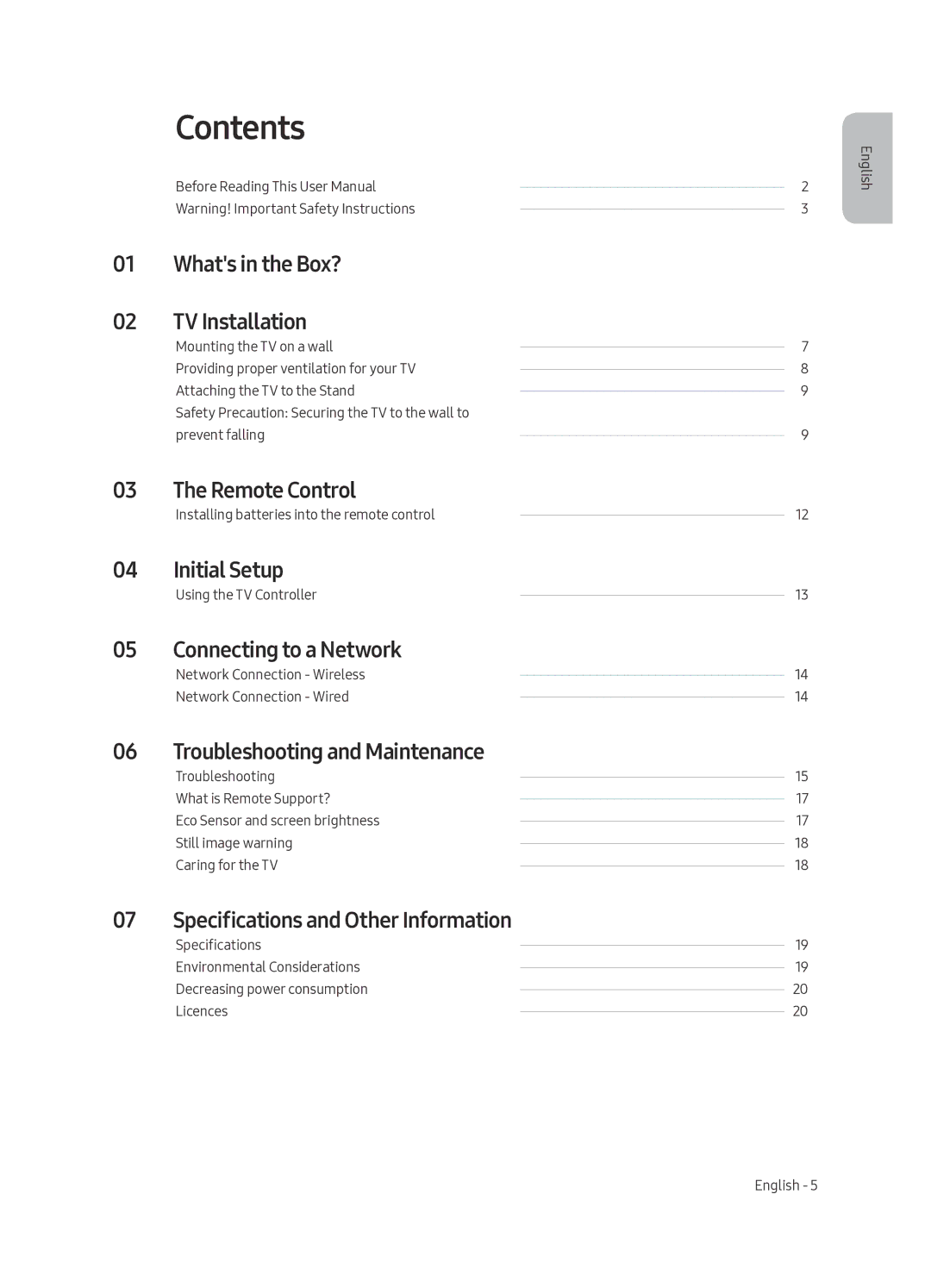 Samsung UA49MU7350WXMV manual Contents 