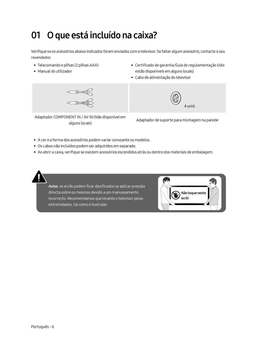 Samsung UA49MU7350WXMV manual Que está incluído na caixa? 