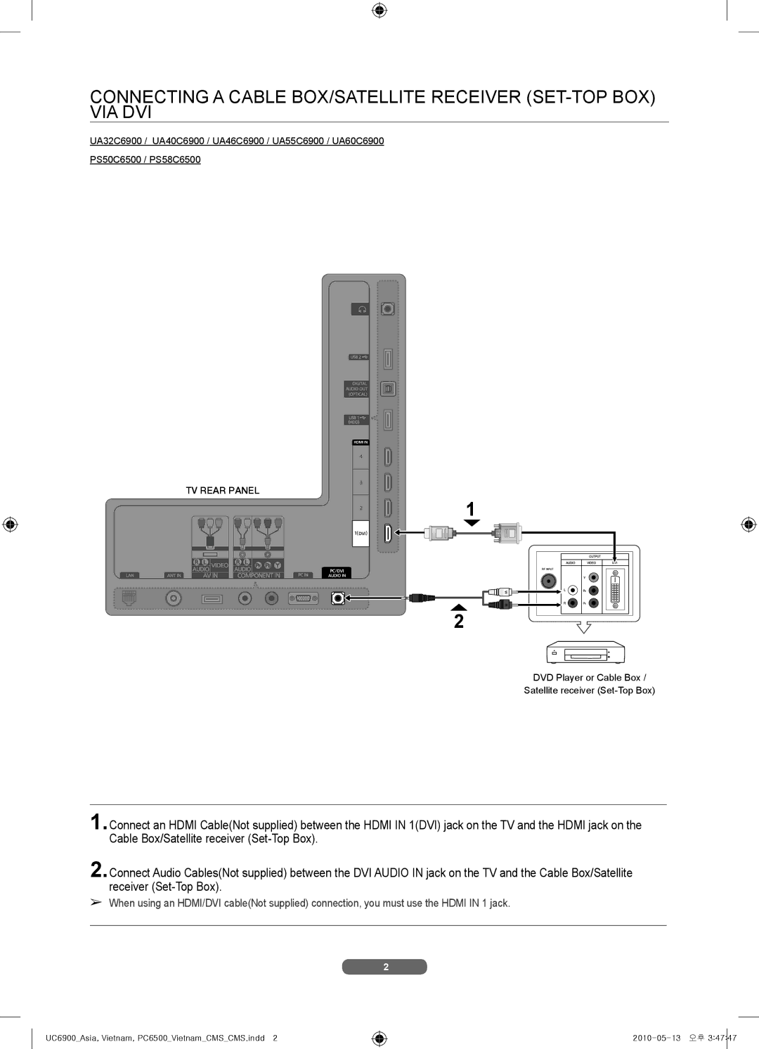 Samsung UA55C6900VHXZN manual UC6900Asia, Vietnam, PC6500VietnamCMSCMS.indd 2010-05-13 오후 