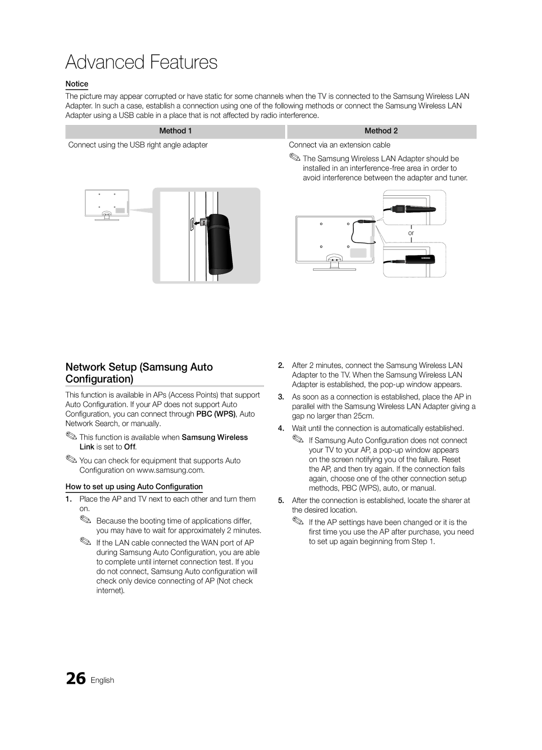 Samsung UA60C6900VMXXV, UA55C6900VMXXV, UA32C6900VMXXV, UA46C6900VMXXV manual Network Setup Samsung Auto Configuration 