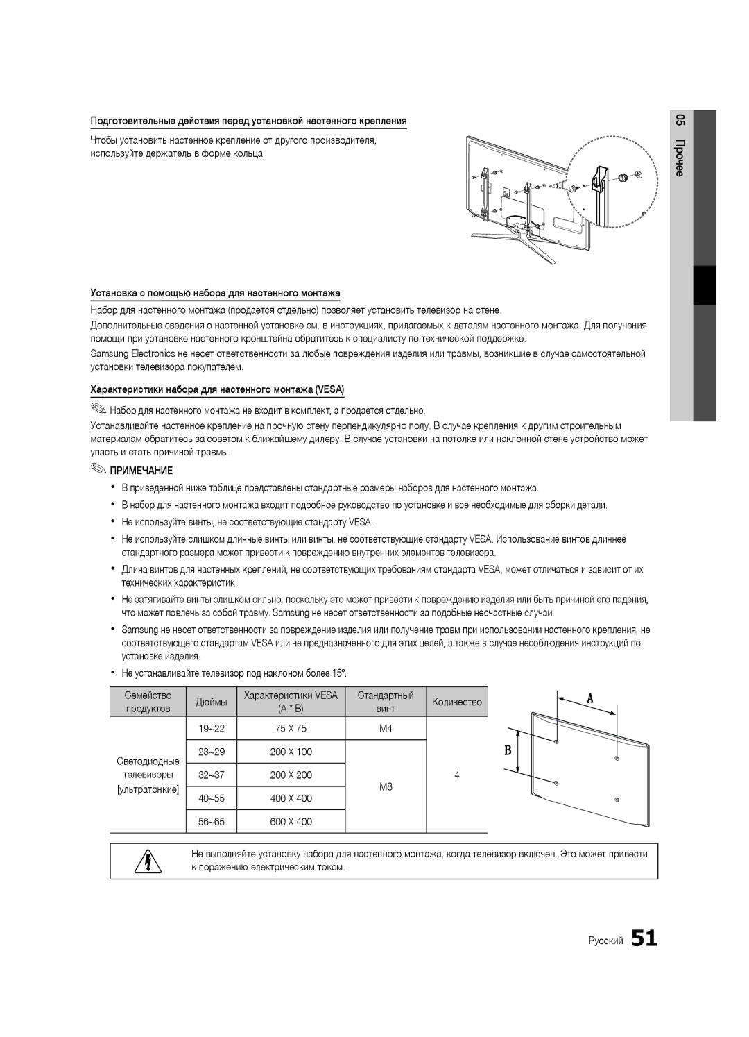 Samsung UA55C7000WRXTW, UA46C7000WRXCS, UA40C7000WRXCS manual Стандартный 