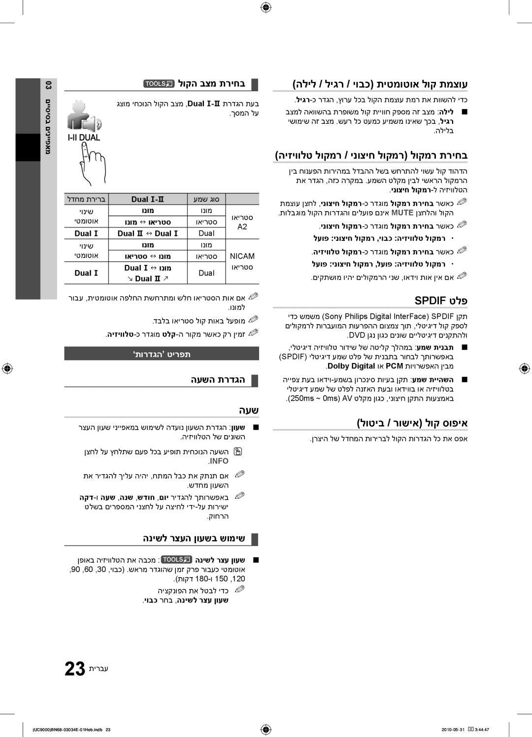 Samsung UA55C9000SRXSQ העש, הליל / ליגר / יובכ תיטמוטוא לוק תמצוע, היזיוולט לוקמר / ינוציח לוקמר לוקמר תריחב, Spdif טלפ 