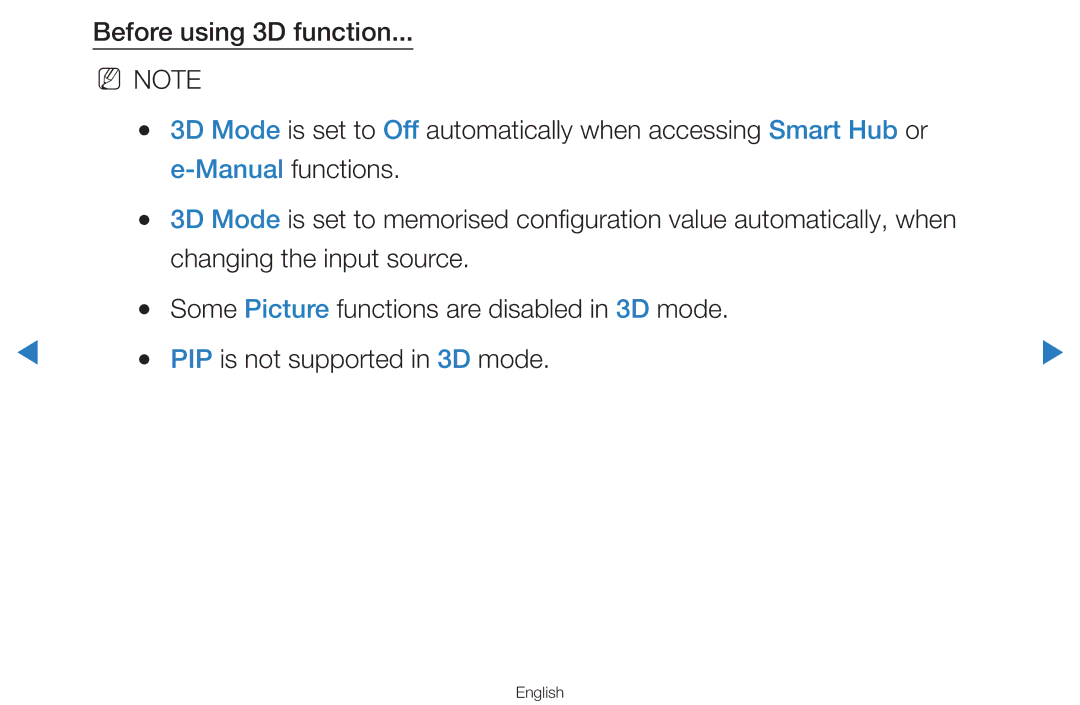 Samsung UA55D7000LNXXV, UA55H8000ARXSK, UA65H8000ARXSK, UA46D7000LRSXA, UA46D7000LRXZN manual Before using 3D function 