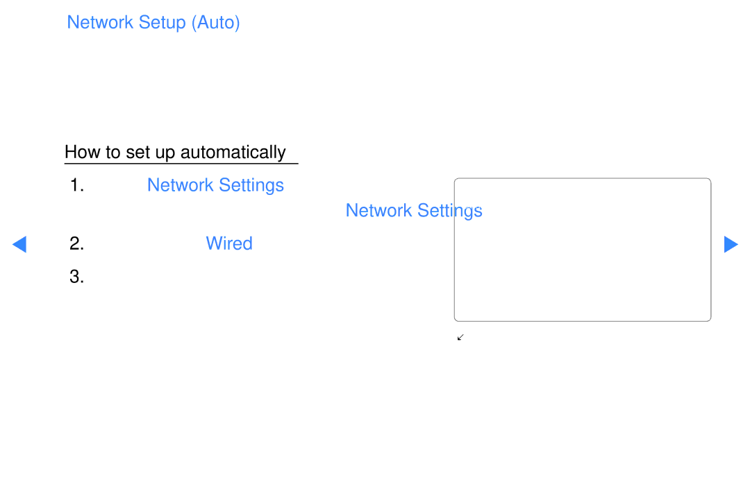 Samsung UA60D8000YNXXV, UA55H8000ARXSK, UA65H8000ARXSK, UA46D7000LRSXA, UA46D7000LRXZN Network Setup Auto, Network Setting 