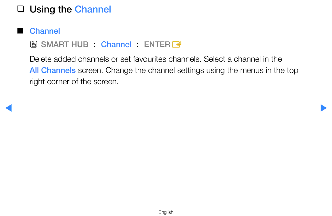 Samsung UA65H8000ARXEG, UA55H8000ARXSK, UA65H8000ARXSK, UA46D7000LRSXA, UA46D7000LRXZN, UA46D8000YNXUM manual Using the Channel 