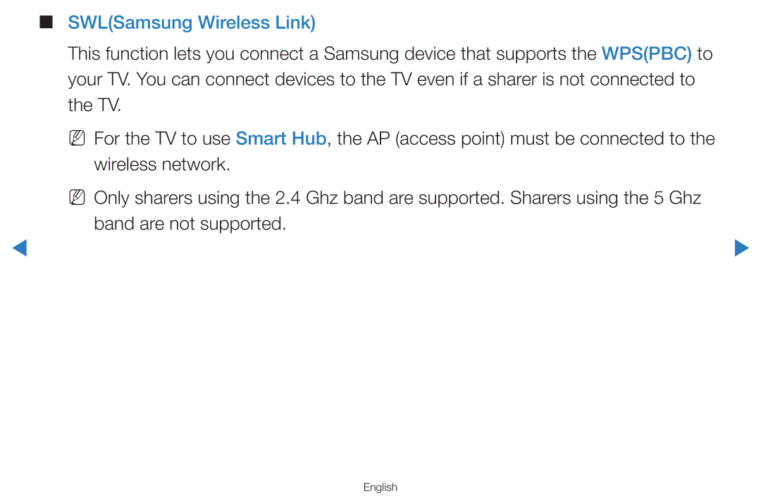 Samsung UA46D8000YNXZN, UA55H8000ARXSK, UA65H8000ARXSK, UA46D7000LRSXA, UA46D7000LRXZN manual SWLSamsung Wireless Link 