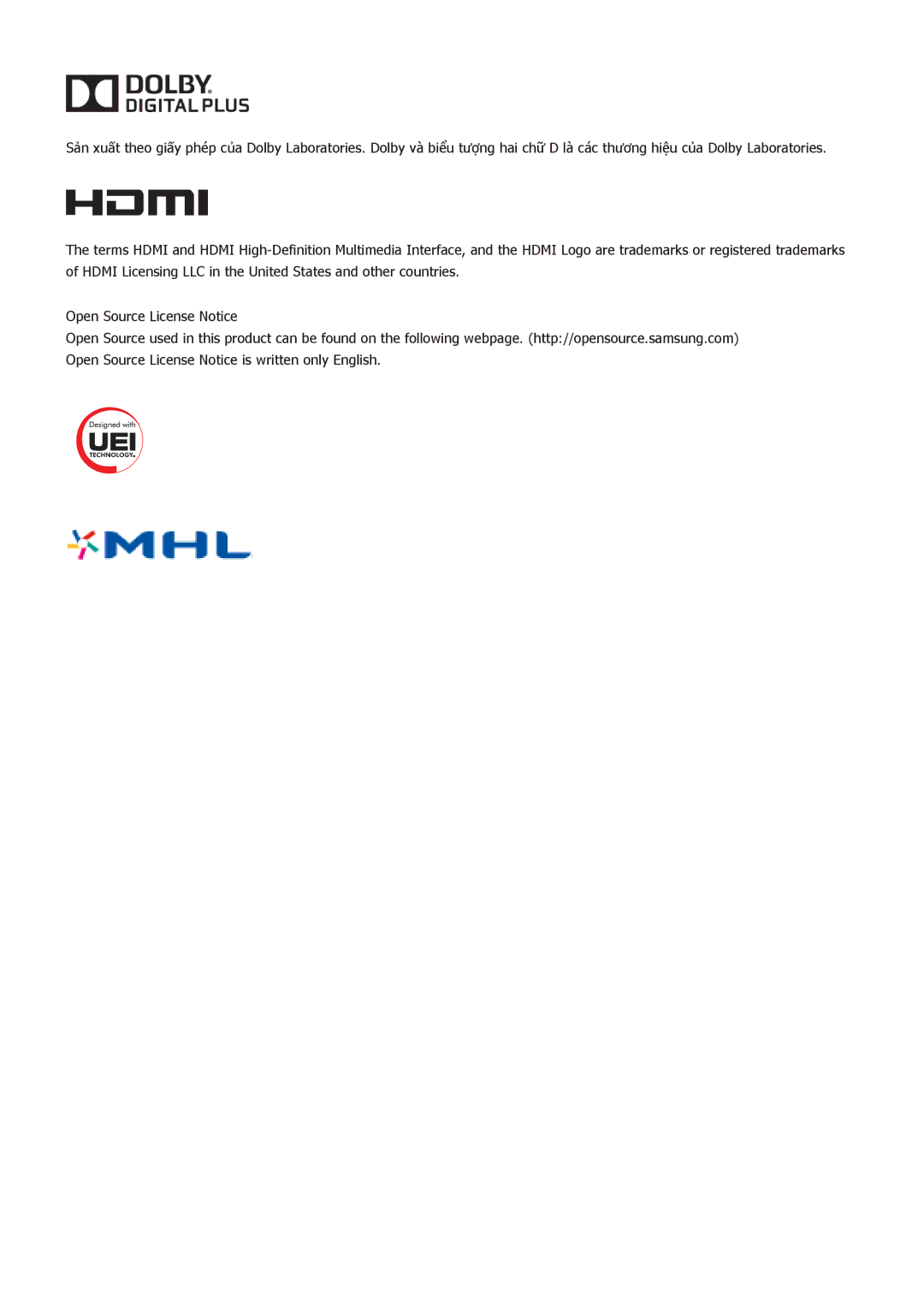 Samsung UA55HU7000KXXV, UA55HU7200KXXV, UA65HU8500KXXV, UA50HU7000KXXV, UA55HU8500KXXV, UA65HU7200KXXV, UA85HU8500KXXV manual 